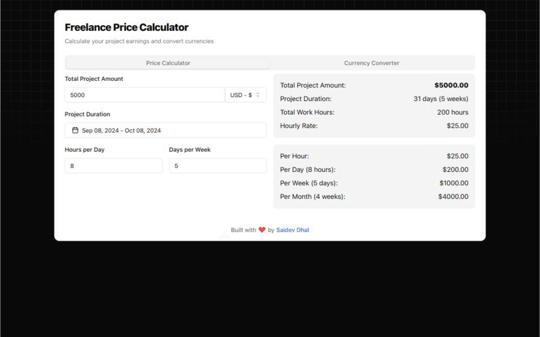 FPC - Freelancer Price Calculator