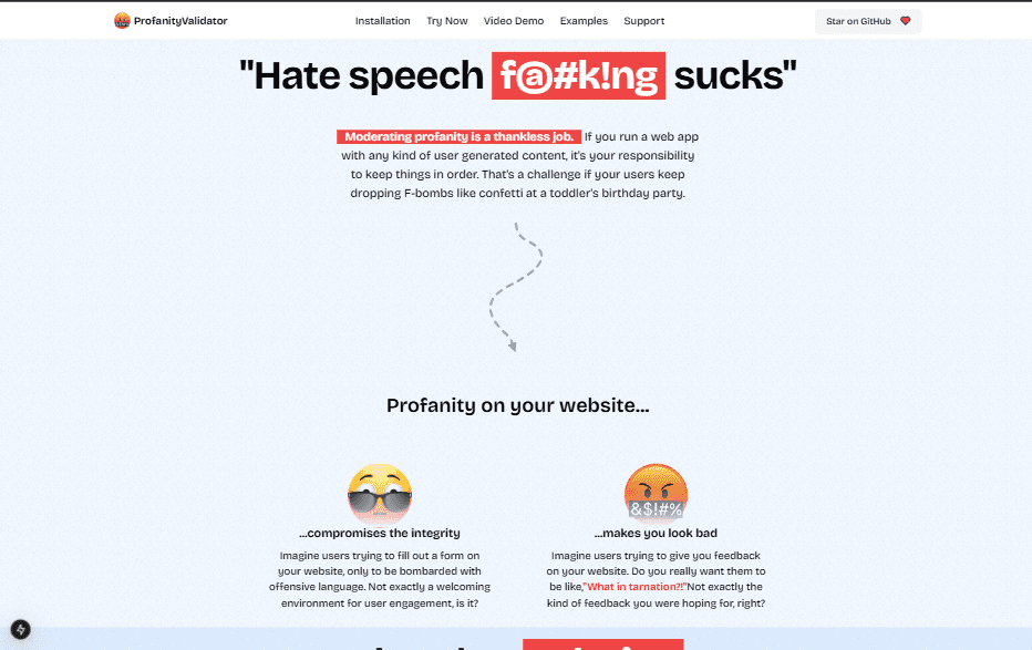 Profanity Validator - a SDK for profanity moderation